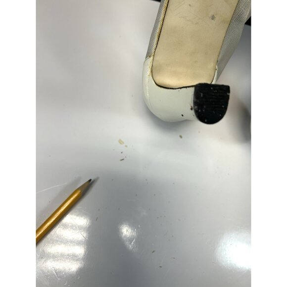 J Renee Joy Pumps Womens Sz 10 N Narrow Fabric Beads Uppers Sequins Off White - Picture 8 of 16